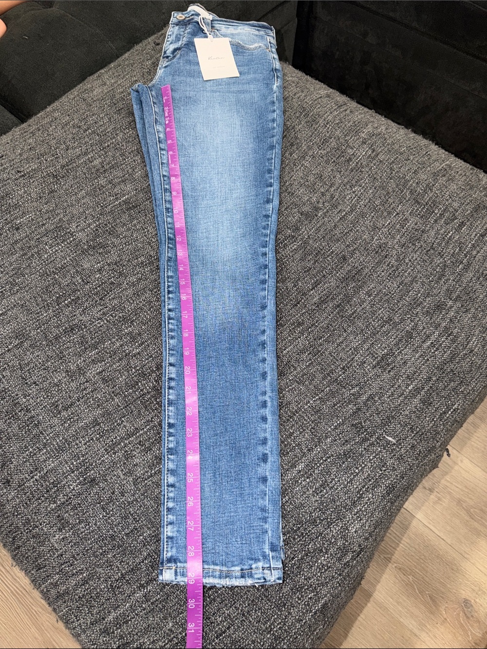 KanCan Slim High-Rise Skinny Jeans in Medium Blue - Picture 9 of 10